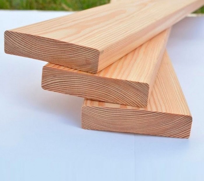 Палубная доска из лиственницы класс С 28x90x3000 мм