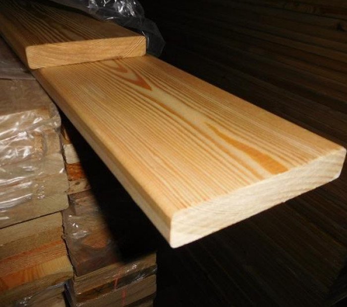 Планкен из лиственницы Прямой класс В 20x120x6000 мм